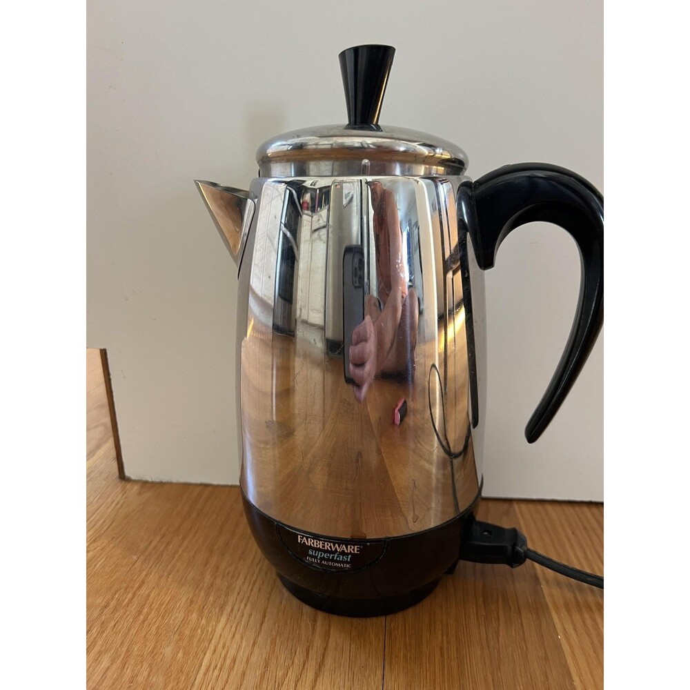 Farberware Superfast Electric Coffee Percolator FCP 280 8 Cup Stainless Steel